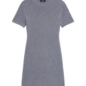 Theory wool/Cashmere Heather Grey mini dress like new